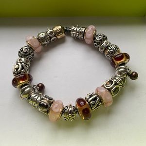Pink & Brown Pandora bracelet